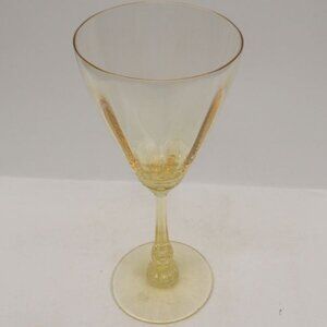 Heisey Elegant Glass Vintage Sahara Yellow DUQUESNE 7 3/4 Inch Tall Goblet